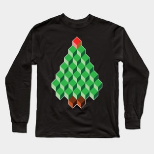 Abstract Christmas Tree Design Long Sleeve T-Shirt